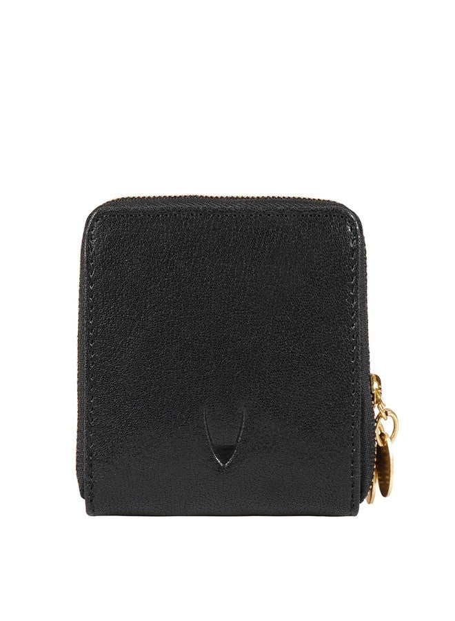 هاي ديزاين محفظة نسائية من الجلد الطبيعي من هايدساين بسحاب دائري - أسود - Image 3